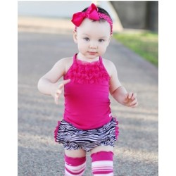 Fuschia Ruffled Playground Tank Top RuffleButts 